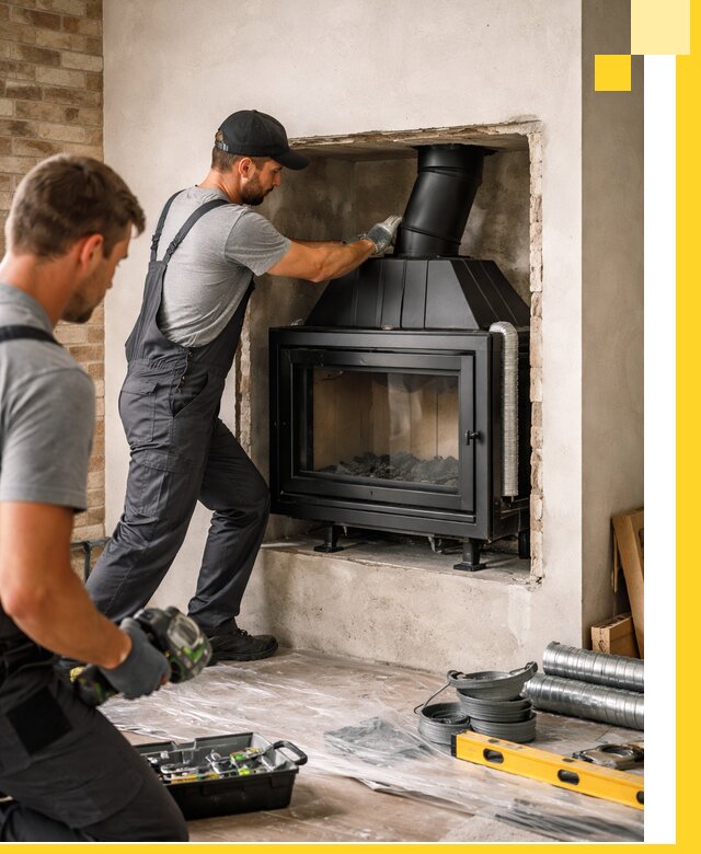 Установка каминных топок в Тольятти: монтаж, подключение