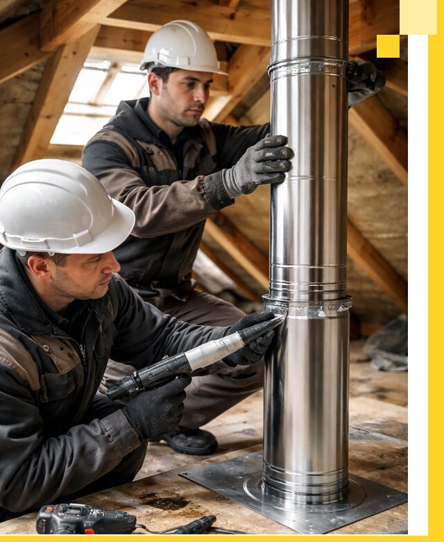 Монтаж дымоходов для каминов в Тольятти с гарантией качества