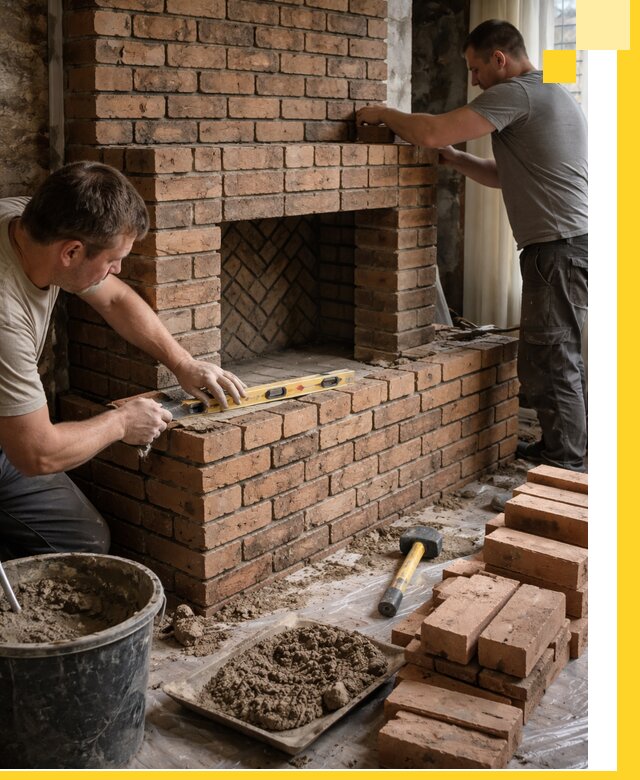 Изготовление и установка кирпичных каминов в Тольятти