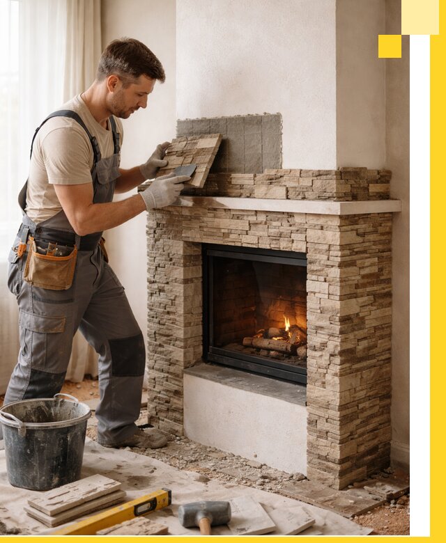 Изготовление и монтаж каминов для дома под ключ в Тольятти