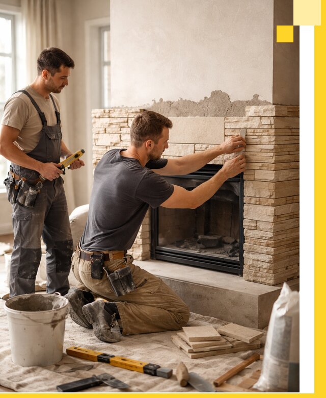 Установка и монтаж каминов для загородного дома в Тольятти