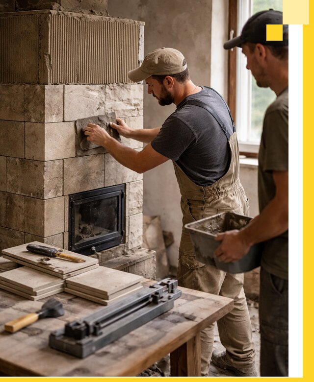 Профессиональная облицовка печей в Тольятти: керамика и камень