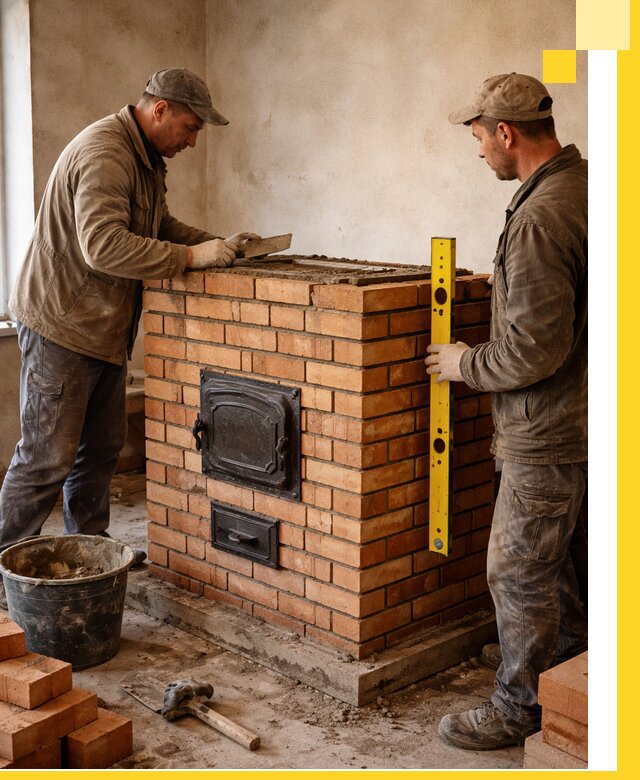 Отопительные печи под ключ в Тольятти, установка и сборка