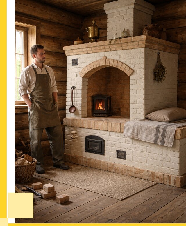 Русские печи с лежанкой под ключ в Тольятти от 155130 р. ЭриданТля