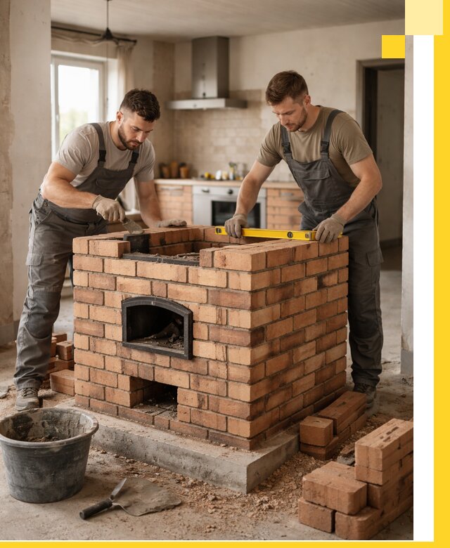 Установка и монтаж печей в частном доме в Тольятти под ключ