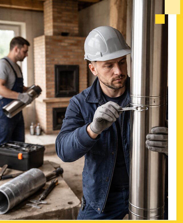 Профессиональный монтаж дымоходов для печей в Тольятти