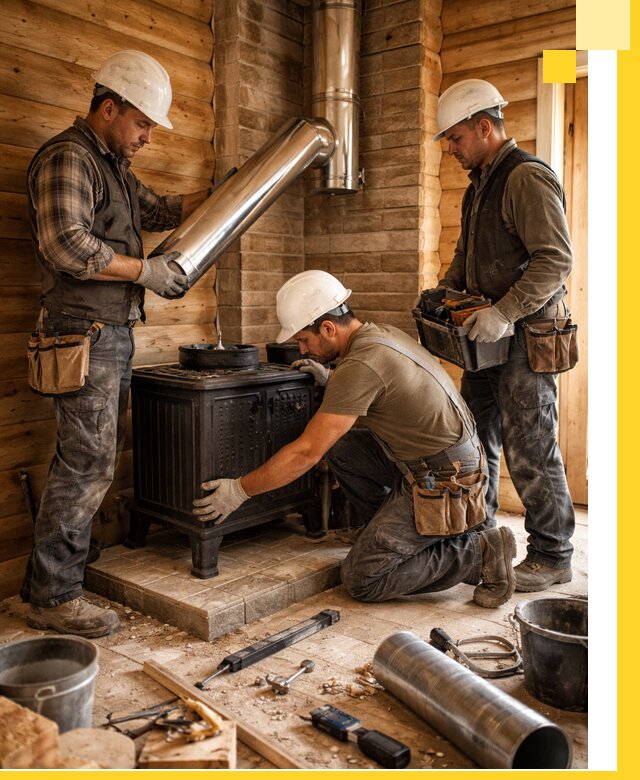 Профессиональный монтаж банных печей и дымоходов в Тольятти