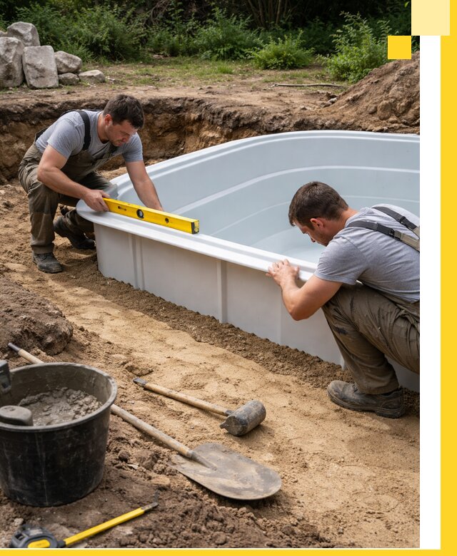 Производство и установка пластиковых бассейнов в Тольятти под ключ