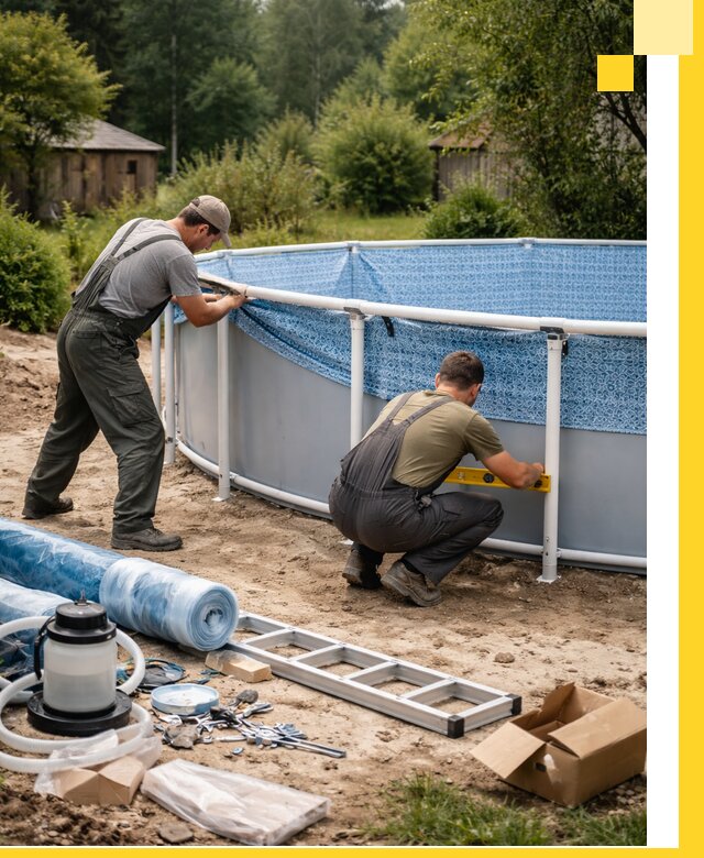 Установка и монтаж каркасных бассейнов в Тольятти под ключ