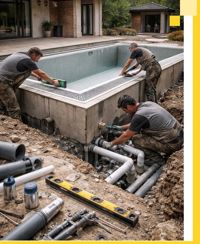 Строительство переливных бассейнов в Тольятти под ключ