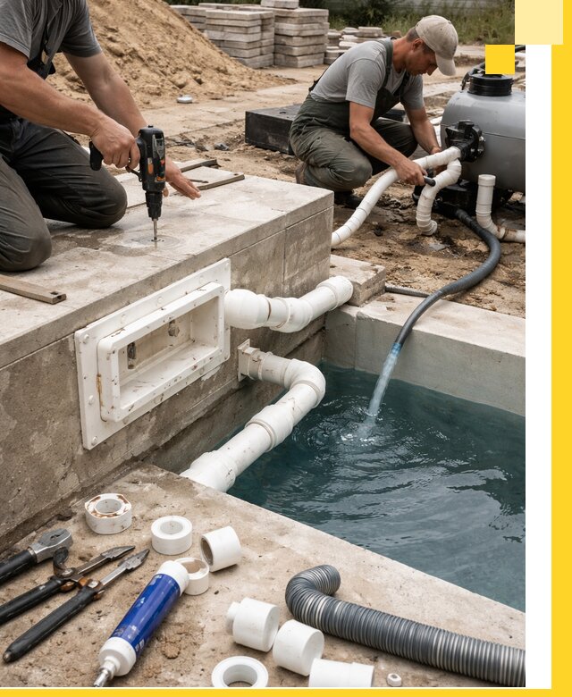 Строительство скиммерных бассейнов под ключ в Тольятти