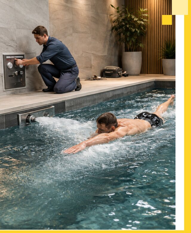 Проектирование и монтаж бассейнов с противотоком в Тольятти