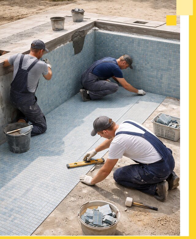 Укладка и установка плитки для бассейнов под ключ в Тольятти