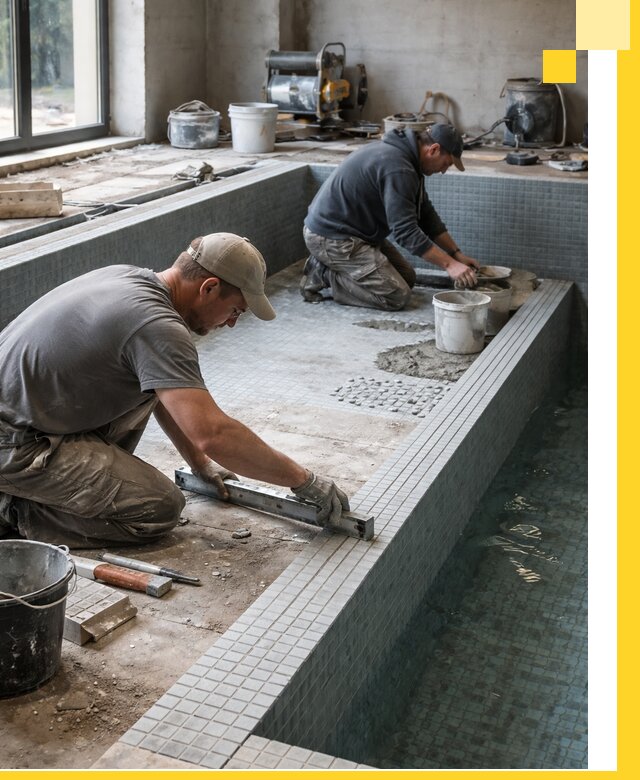 Строительство бассейна в частном доме в Тольятти под ключ