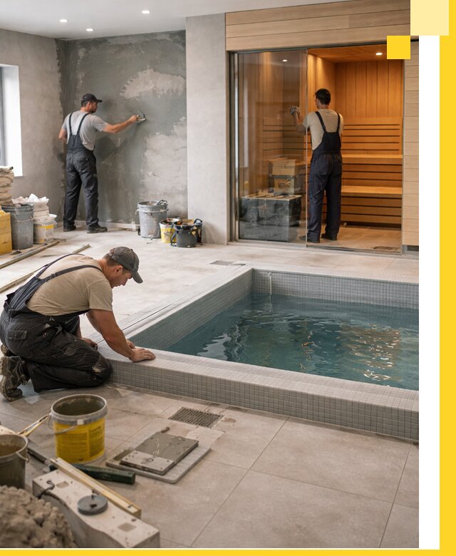 Проектирование и строительство сауны с бассейном в Тольятти