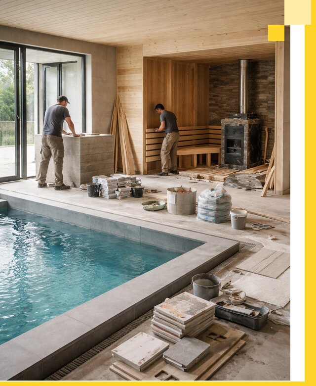 Проектирование и строительство бань с бассейном в Тольятти