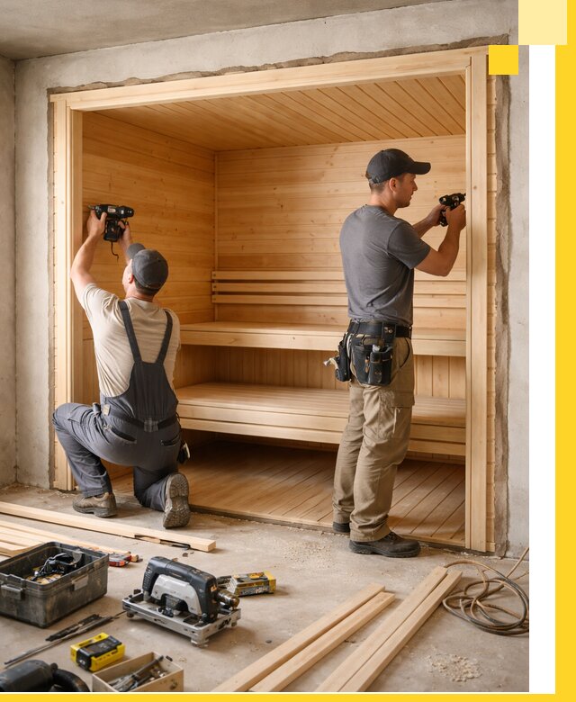 Монтаж саун под ключ в Тольятти — проектирование и установка