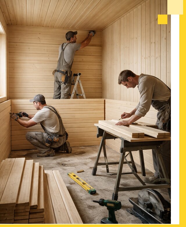 Обшивка саун в Тольятти из натуральной древесины под ключ