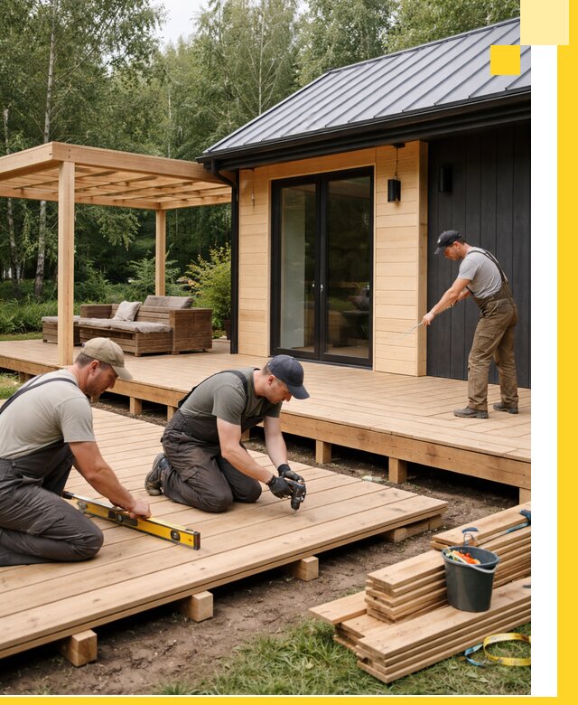 Строительство бань с террасой и бассейном под ключ в Тольятти