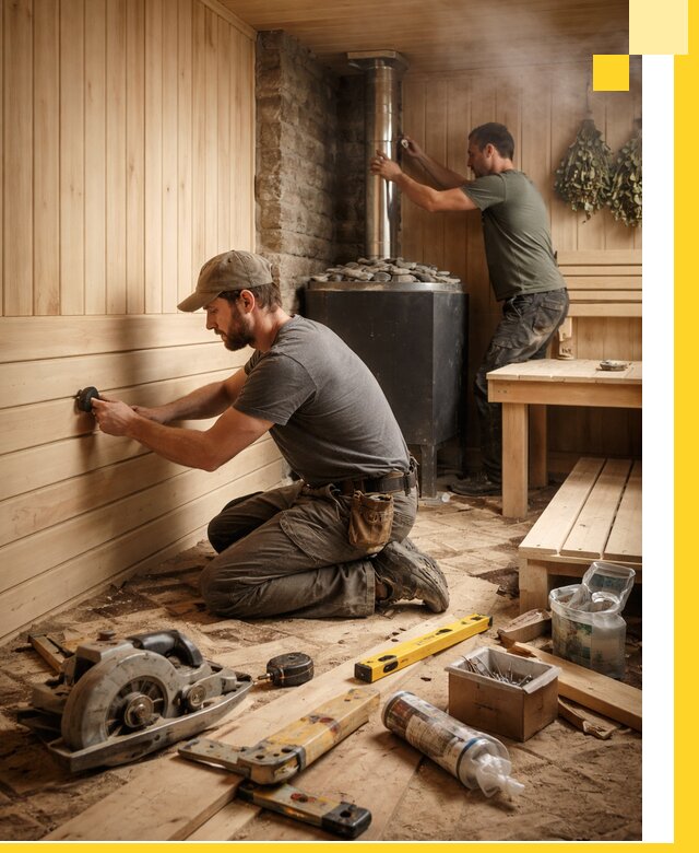 Полное строительство и оснащение парных под ключ в Тольятти