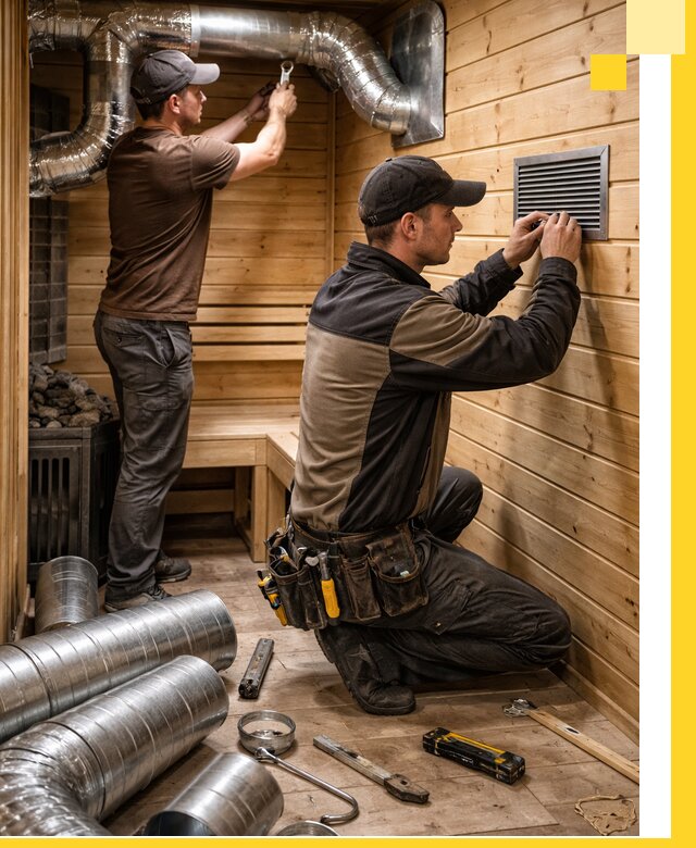 Проектирование и монтаж вентиляции бани в Тольятти под ключ