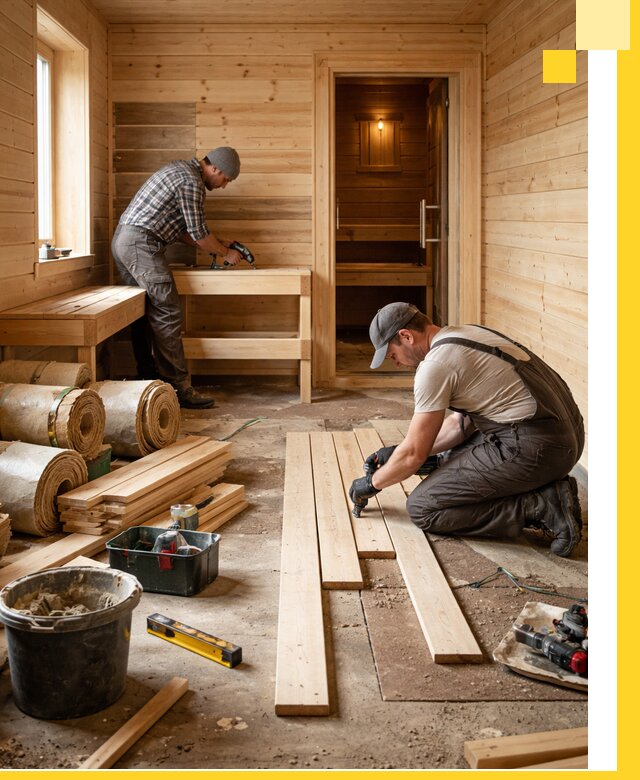 Индивидуальный проект бани с комнатой отдыха под ключ в Тольятти