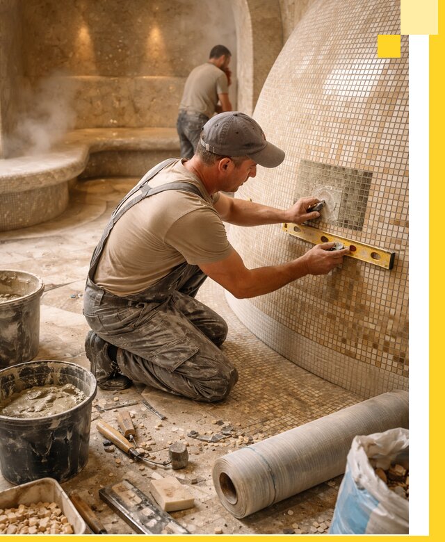 Хамам под ключ в Тольятти: проектирование, строительство, отделка