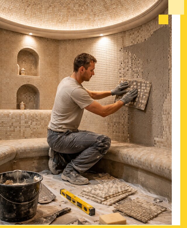 Устройство и монтаж домашнего хамама под ключ в Тольятти