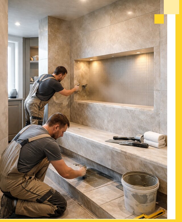 Профессиональное строительство хамама в квартире в Тольятти