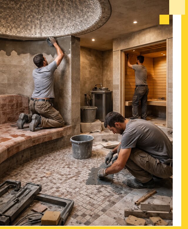 Проект и строительство хамама бани и сауны под ключ в Тольятти