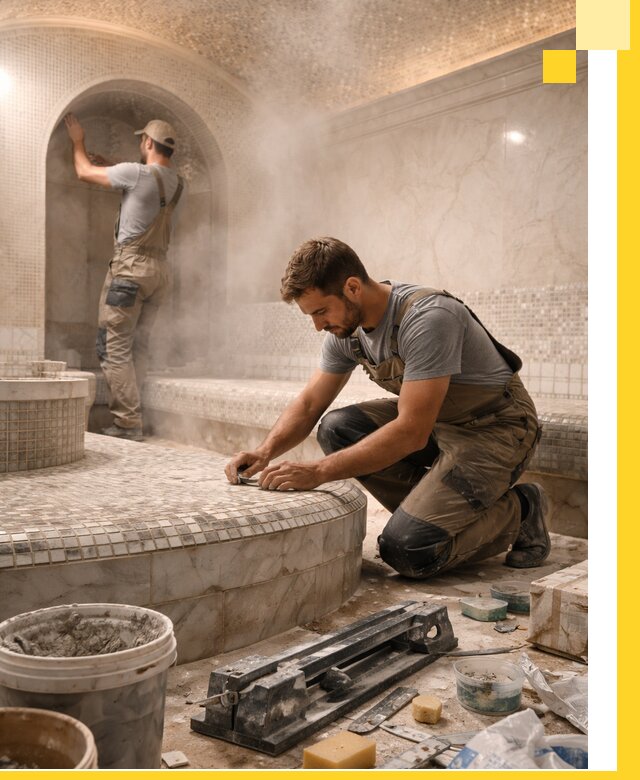 Профессиональный дизайн хамама и SPA под ключ в Тольятти