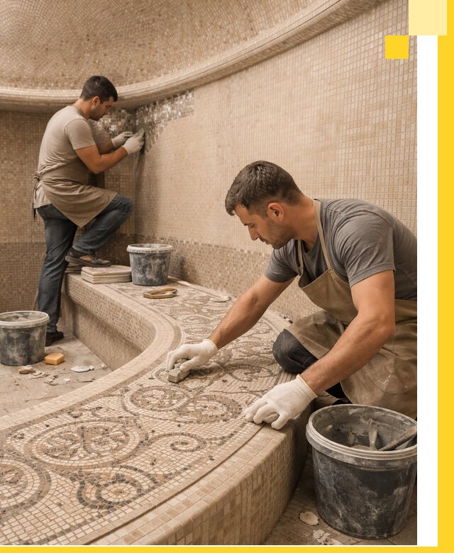 Плитка для хамама в Тольятти, укладка, подбор и поставка