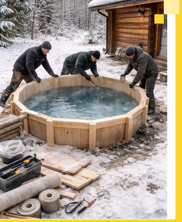 Изготовление и установка ледяных купелей под ключ в Тольятти